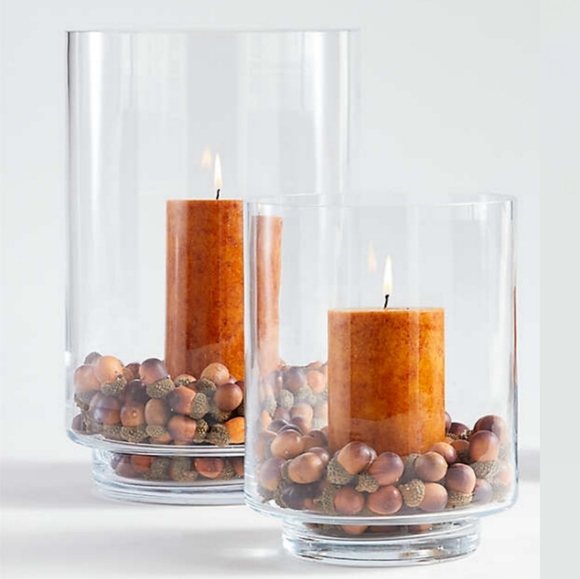 CRATE&BARREL Glass Hurricane Candle Holder Vase - Picture 6 of 8